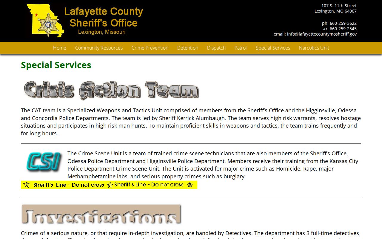 Lafayette County high-risk warrant partner agencies